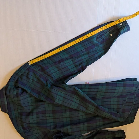 Ralph Lauren Blaire 100% Cotton Long Sleeve Black Watch Plaid Shirt - Picture 6 of 11